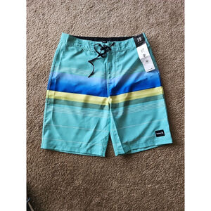 Hurley Mens Pleasure Point 20" Length Board Shorts Size 29 Tropical Twist NEW